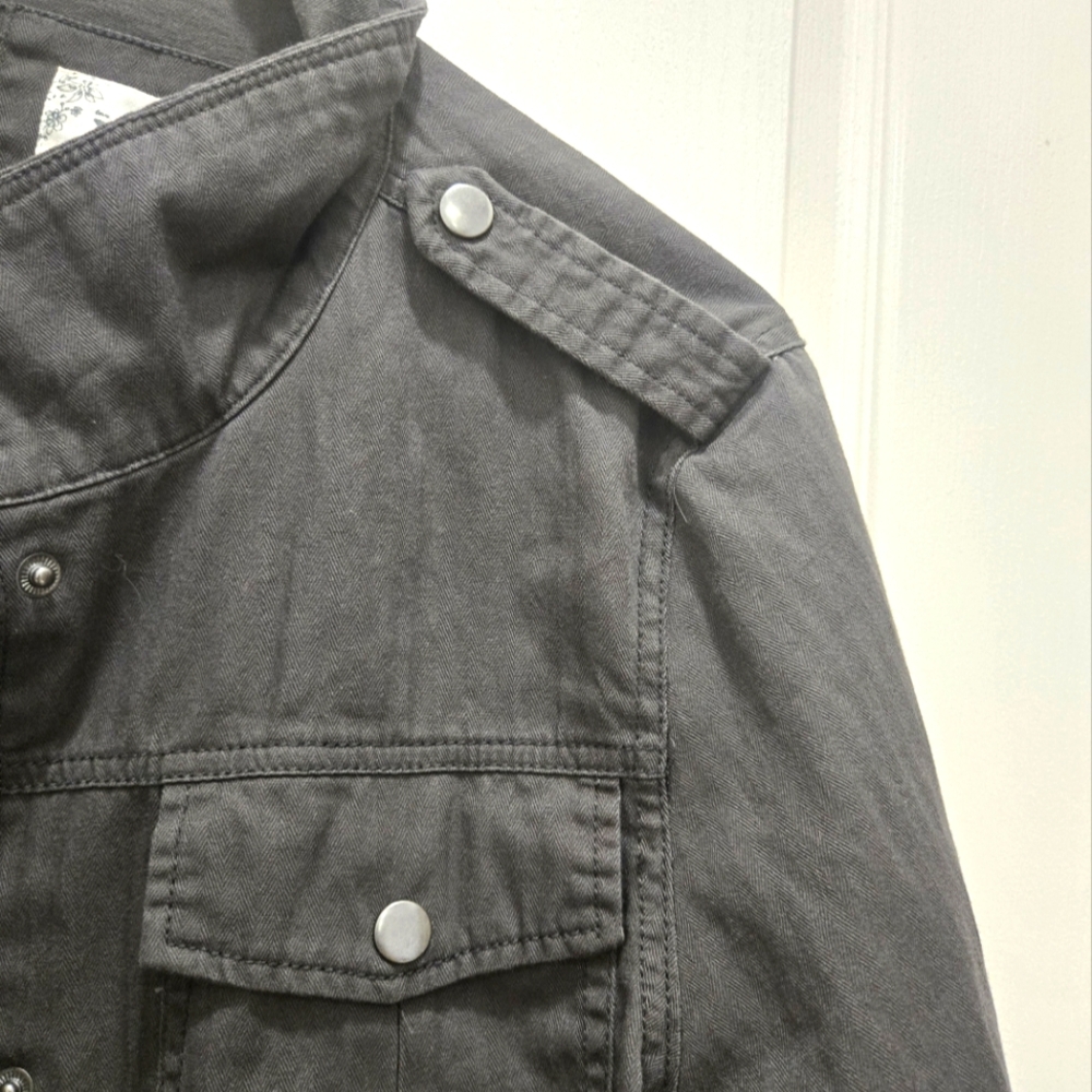Dark Gray Denim Jacket - Picture 3 of 5